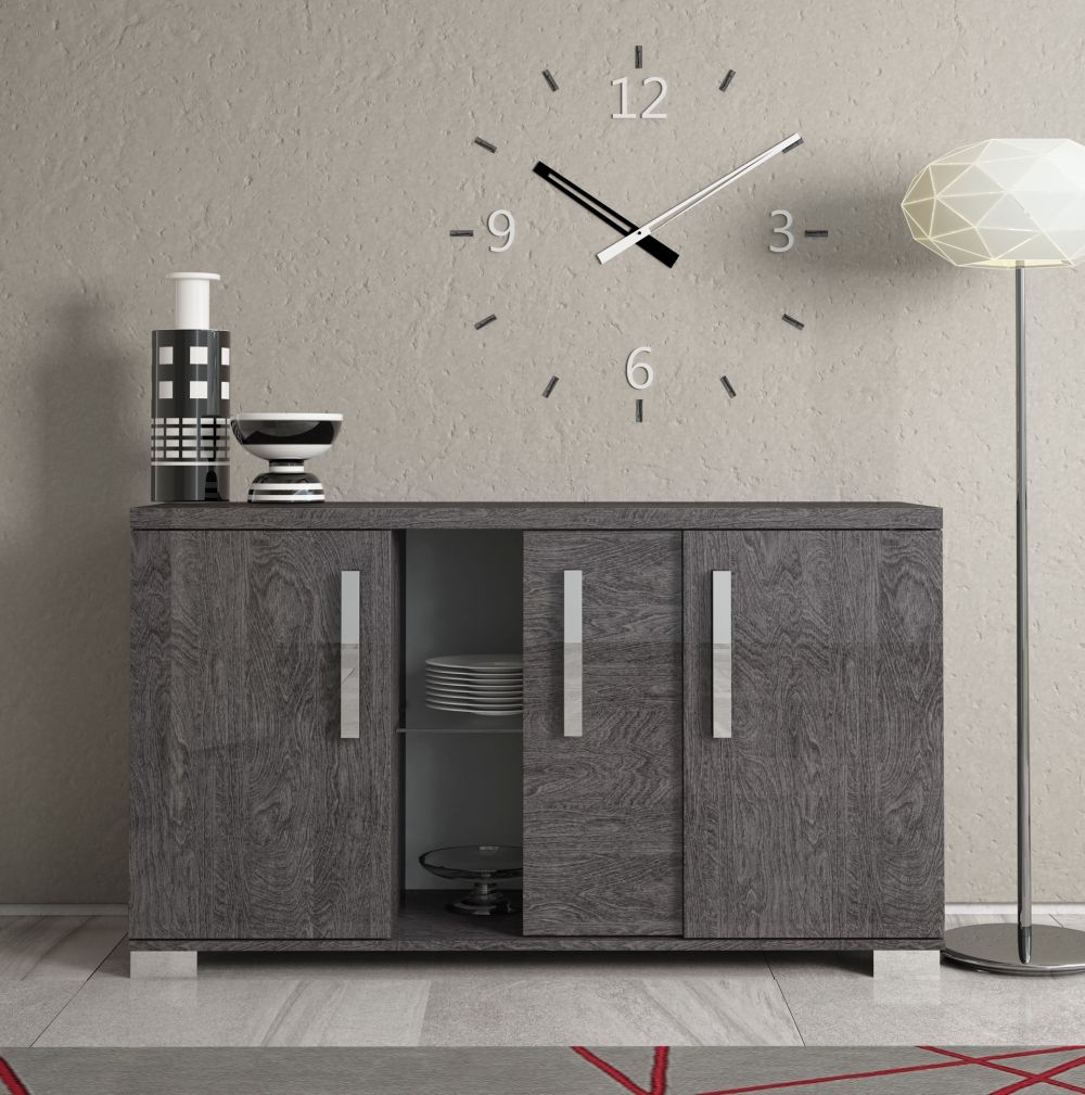 Product photograph of Status Sarah Day Grey Birch Italian Buffet Sideboard 148cm With 3 Door - Assembled from Choice Furniture Superstore.